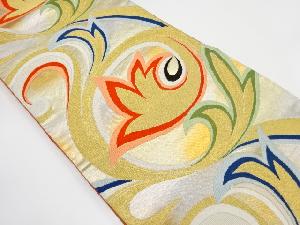 アンティーク 唐草模様織り出し袋帯(着用可)